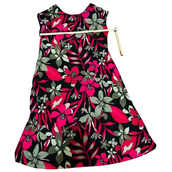 NWT Chicos Travelers Graphic Blossoms V Neck Midi Dress Botanic Berry Size 3 /XL - Picture 8 of 9